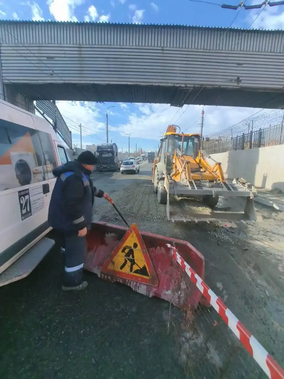 Объявление о проведении дорожных работ на улице Судостальская - Услуги в Новороссийск