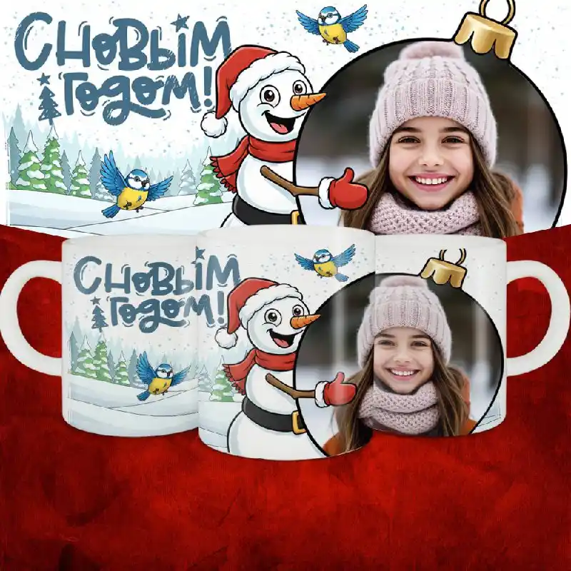 Кружки с фото Новый год 2026