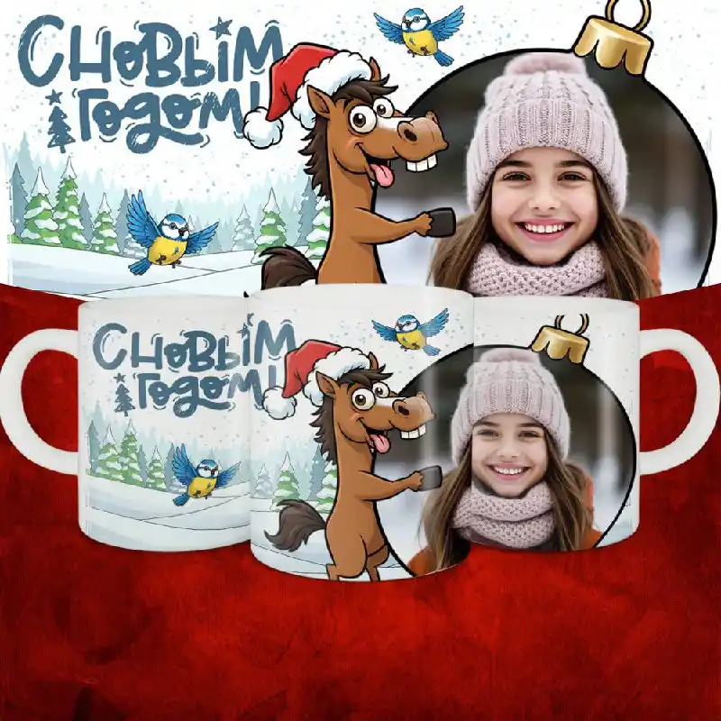 Кружки с фото Новый год 2026