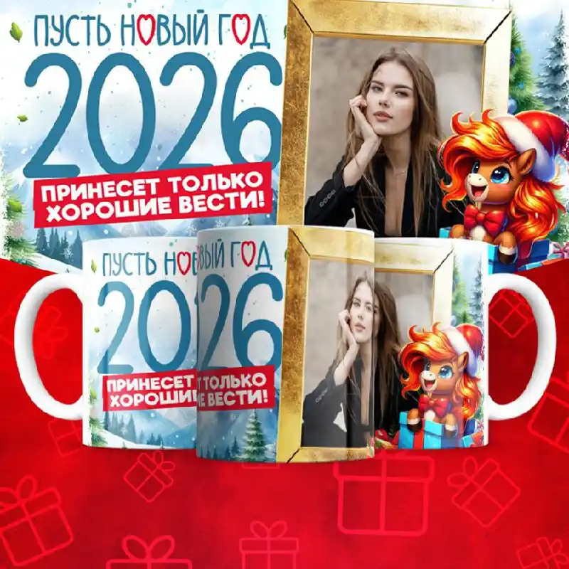Кружки с фото на Новый год