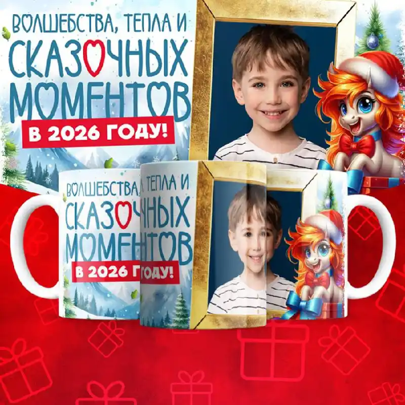 Кружки с фото на Новый год