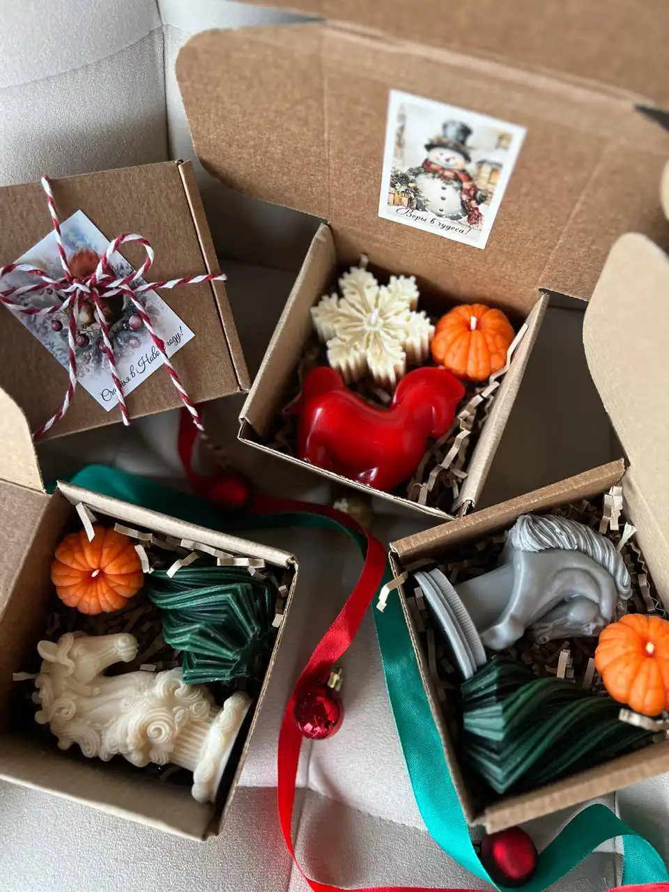 Ручные свечи на заказ в подарочной упаковке