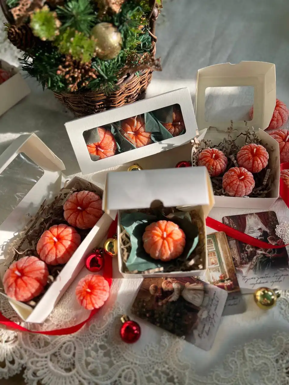 Ручные свечи на заказ в подарочной упаковке