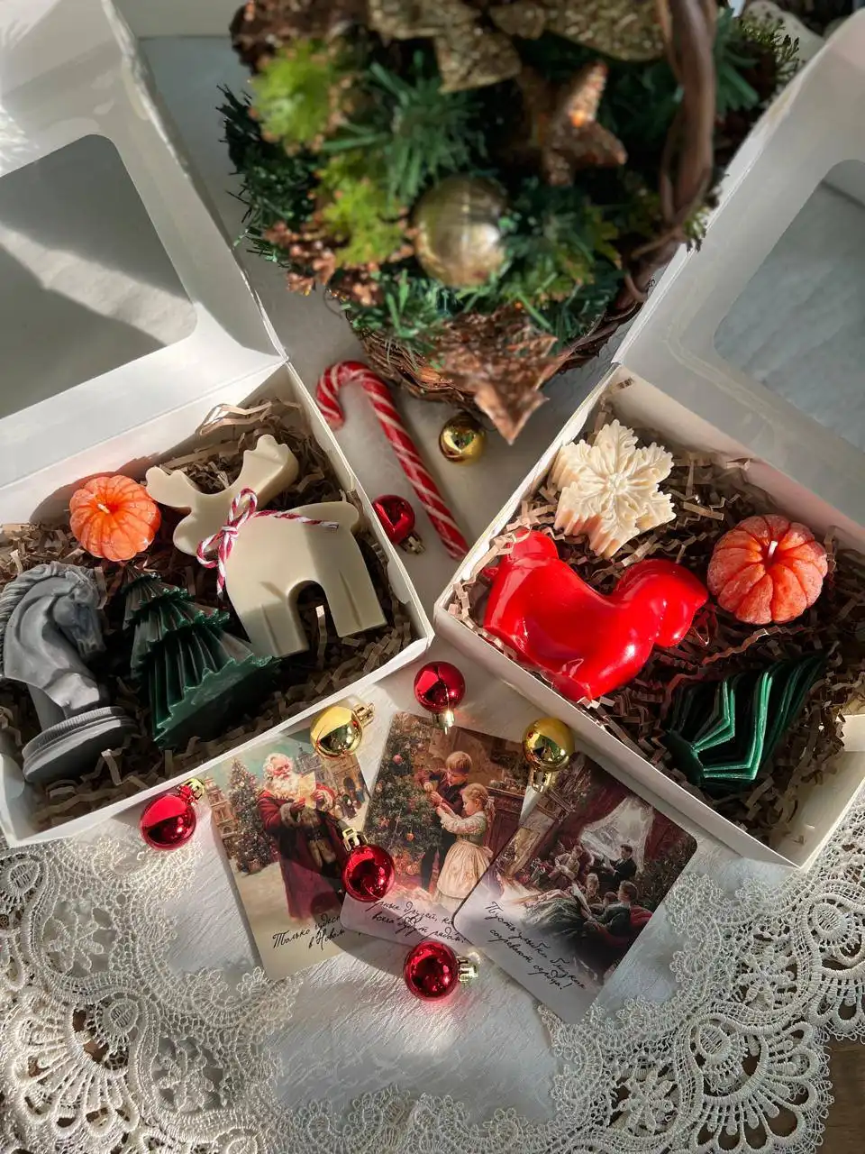 Ручные свечи на заказ в подарочной упаковке