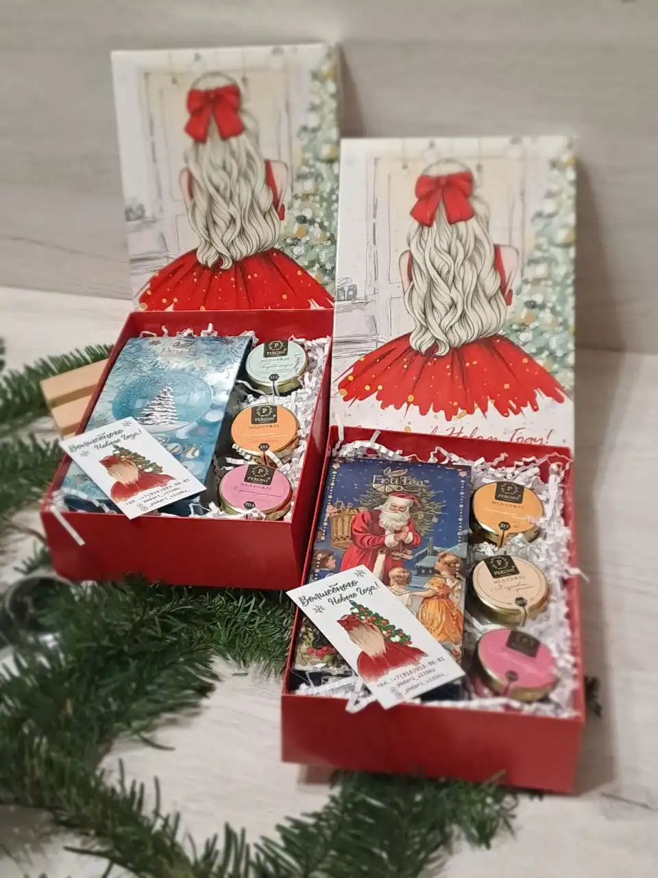 Полезный подарок из орехов и сухофруктов в красивой коробке