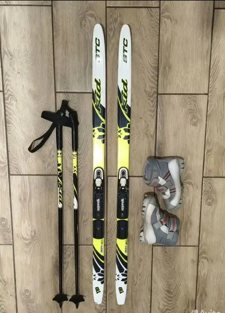 Комплект беговых лыж для детей 110 (лыжи, палки, ботинки) - Хобби и отдых в Балашиха