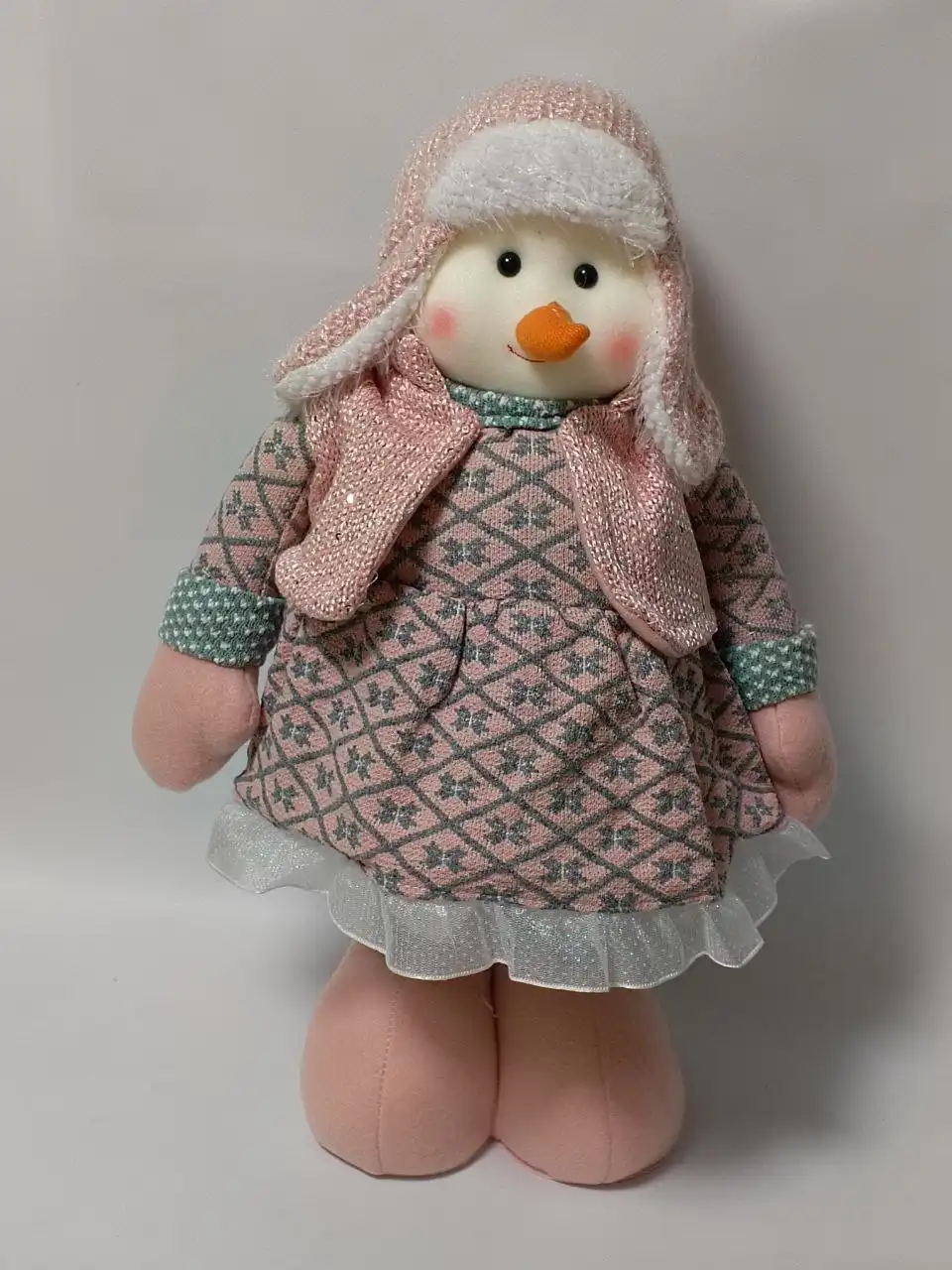 Снеговики-девочки в платьях