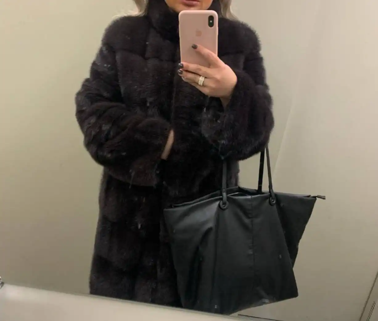 Норковая шуба 46/48 с трансформируемым рукавом