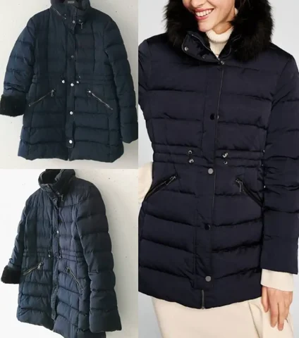 Зимний пуховик Zara Woman темно-синий - Костюмы в Балашиха