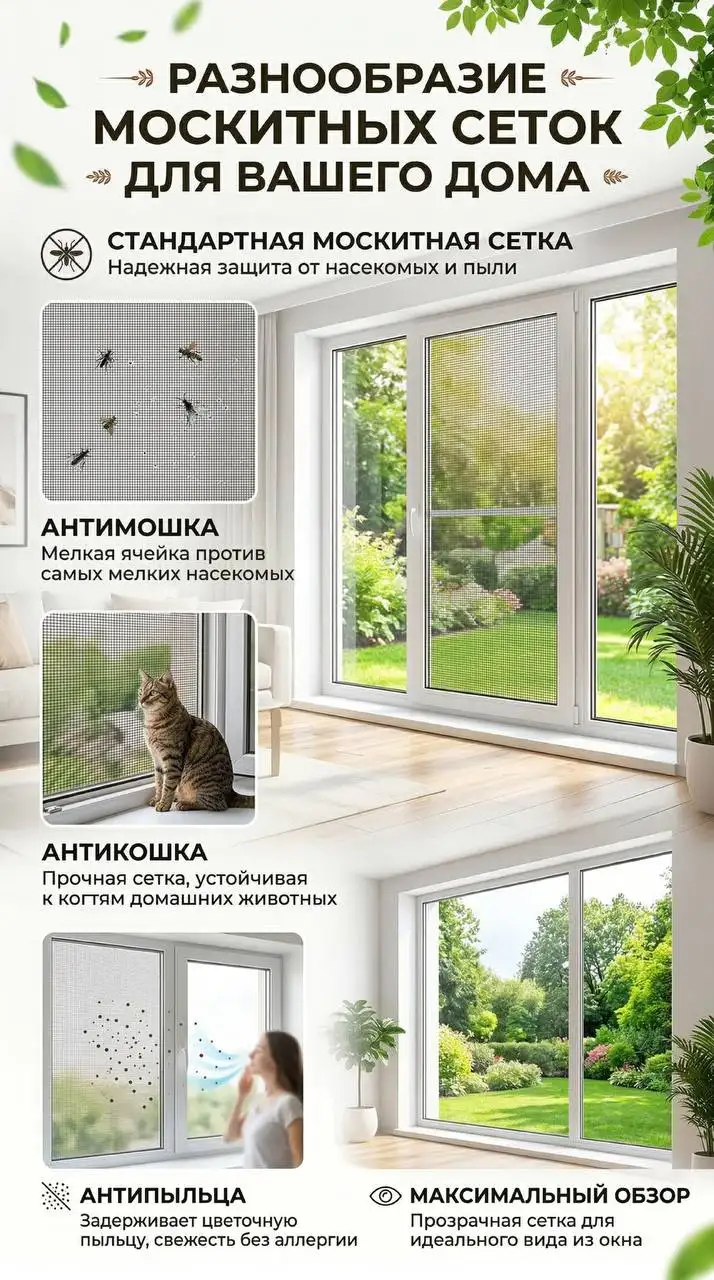 Москитные сетки и шторы плиссе для дома - Москитные сетки (Для дома и дачи) в Балашиха