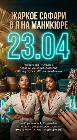 Сафари в городе: маникюр с атмосферой африканского приключения - частное объявление в Балашиха