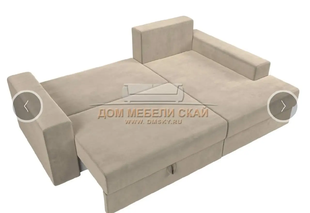 Продажа углового дивана из микровельвета с механизмом еврокнижка - Мебель (Барахолка) в Балашиха