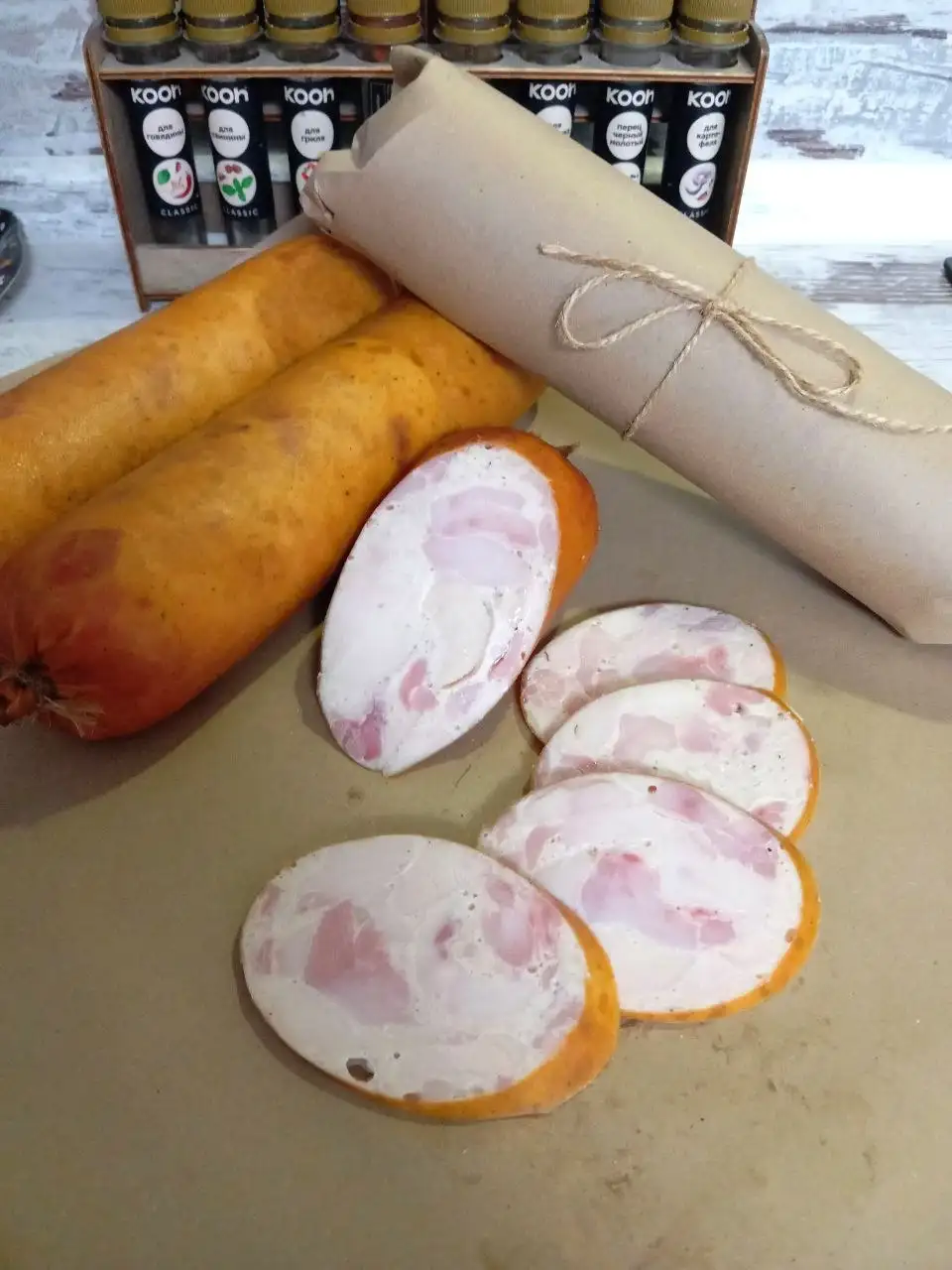 Домашняя Краковская колбаса и ветчина из куриного филе - Еда в Балашиха