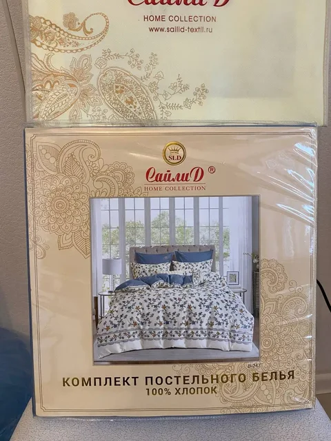 Новый комплект постельного белья, сатин, 100% хлопок, 2-спальный с евро простыней - Двери в Балашиха