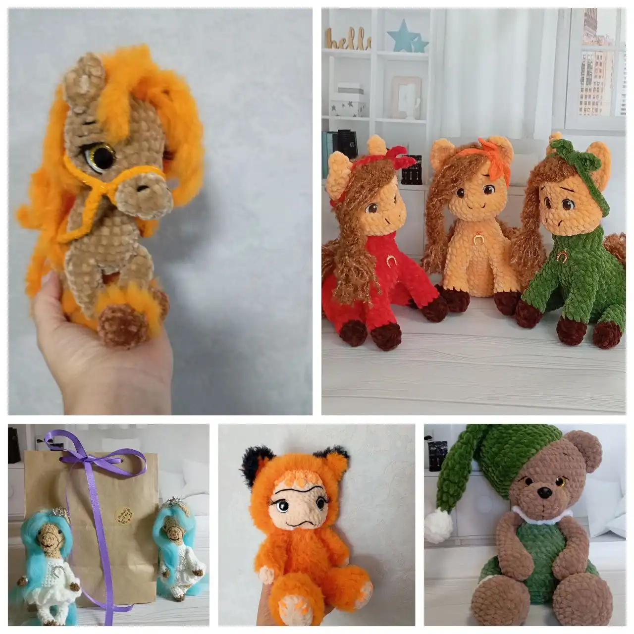 Ручные игрушки и брелоки к Новому году