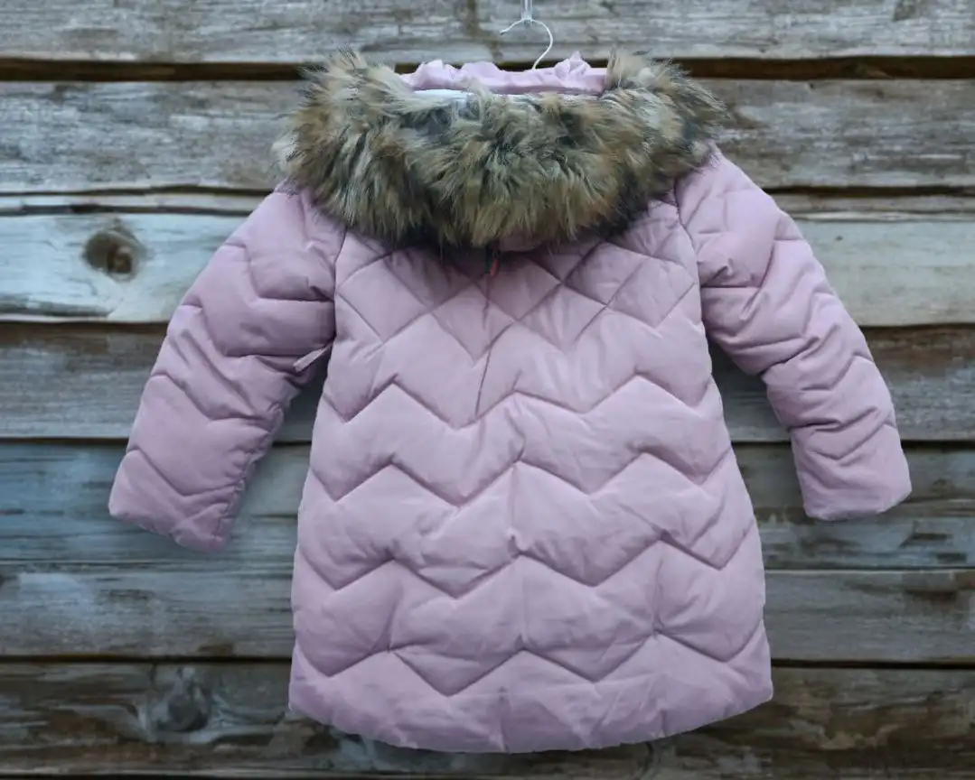 Удлинённая куртка-парка для девочки 7-9 лет