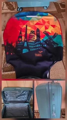 Вместительный противоударный чемодан с чехлами - Чемоданы и сумки в Владивосток