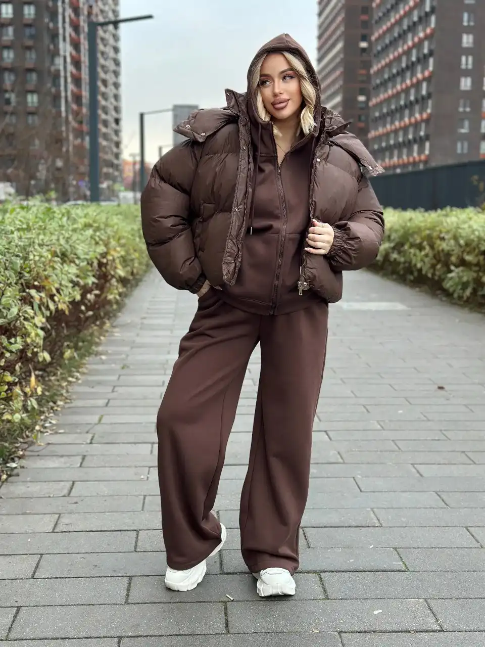 Спортивный костюм тройка на флисе с курткой - Спортивная одежда (Одежда) в Барнаул