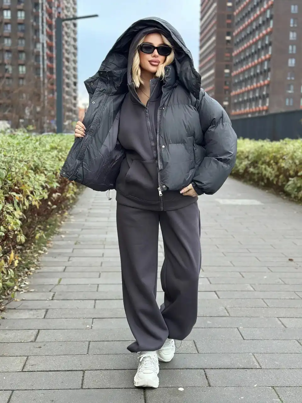 Спортивный костюм тройка на флисе с курткой - Спортивная одежда (Одежда) в Барнаул