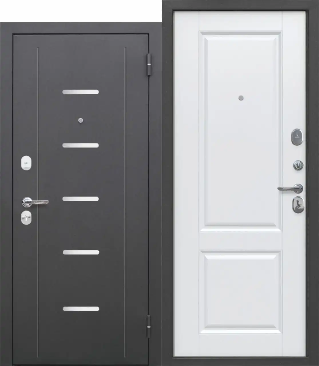 Входная дверь Гарда Серебро Велюр 75 мм - Двери (Для дома и дачи) в Мариуполь