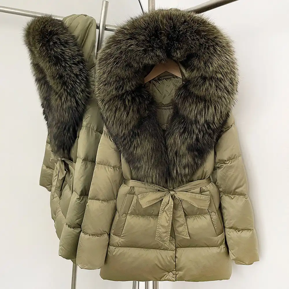 Пуховик с гусиным пухом и съёмным мехом, размеры 42-58 - Верхняя одежда (Одежда) в Барнаул