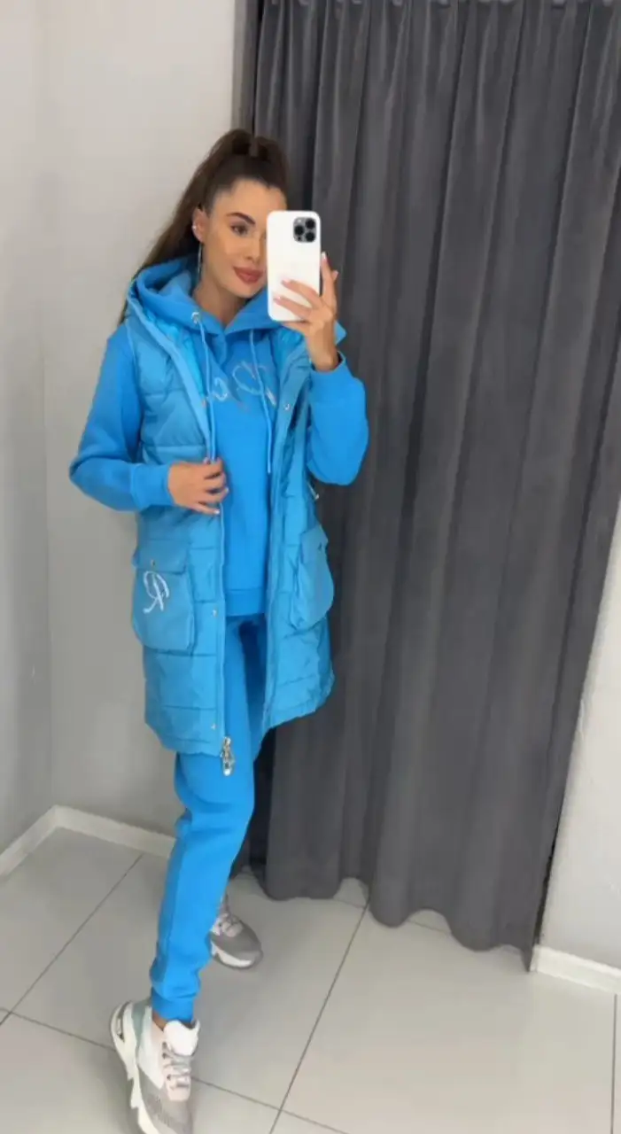 Спортивный костюм тройка на флисе - Спортивная одежда (Одежда) в Барнаул