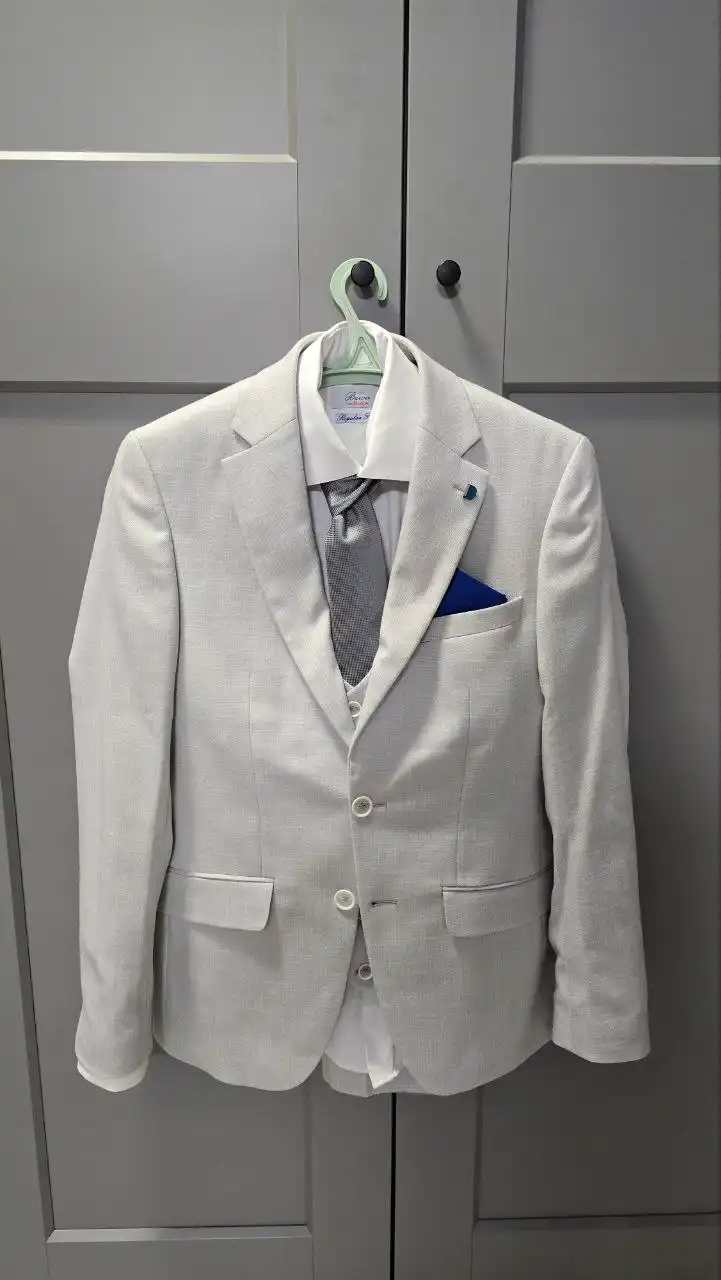 Мужской костюм тройка Dimark серый 44-170(XS/S)