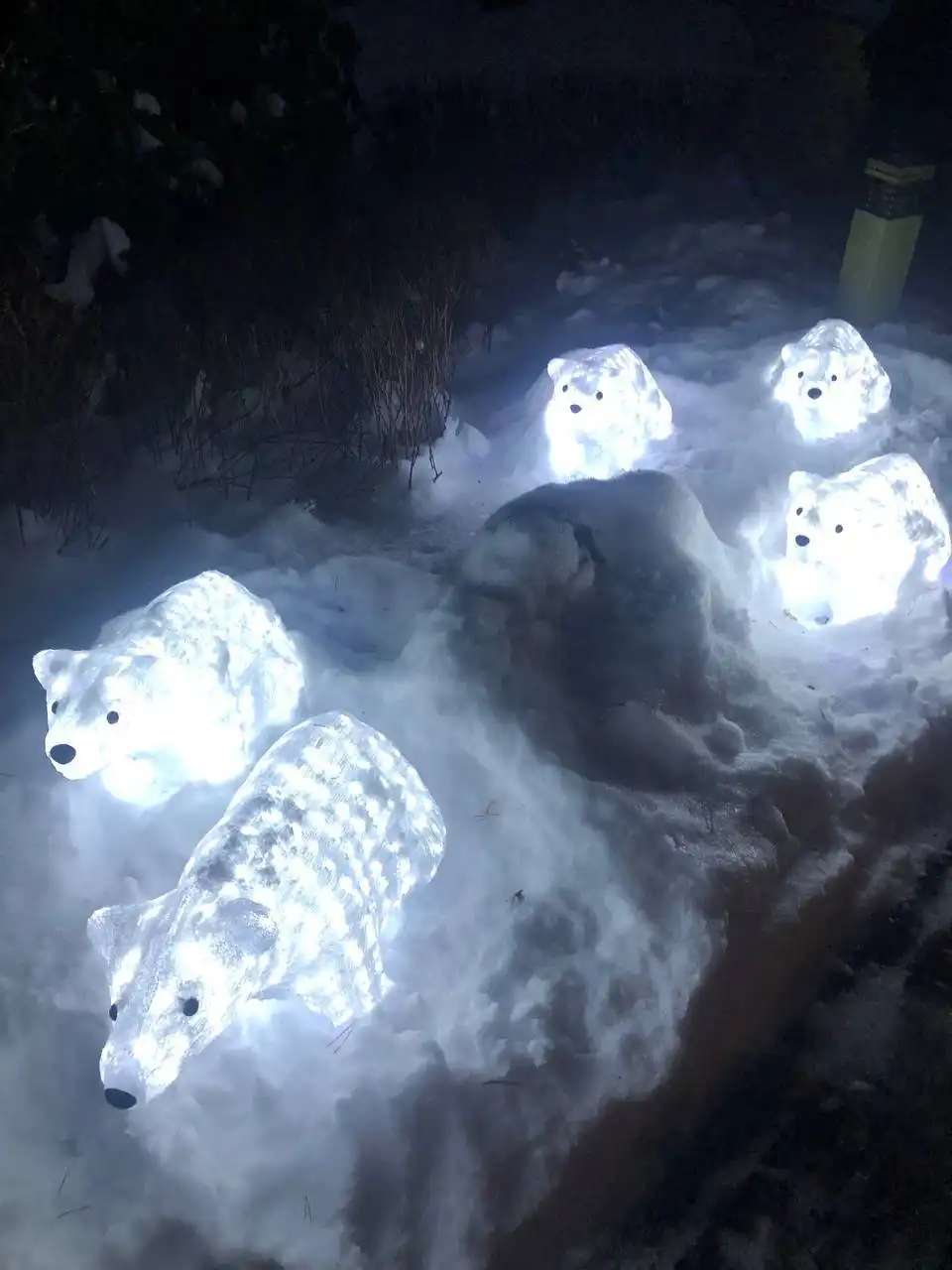 Новогодние светодиодные медведи для улицы или под елку