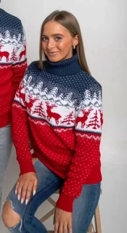 Новый теплый свитер с оленями женский М - частное объявление в Санкт-Петербург