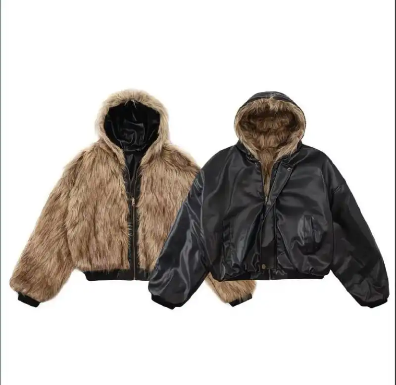 Продам двустороннюю куртку-шубу размер L - Верхняя одежда (Одежда) в Санкт-Петербург