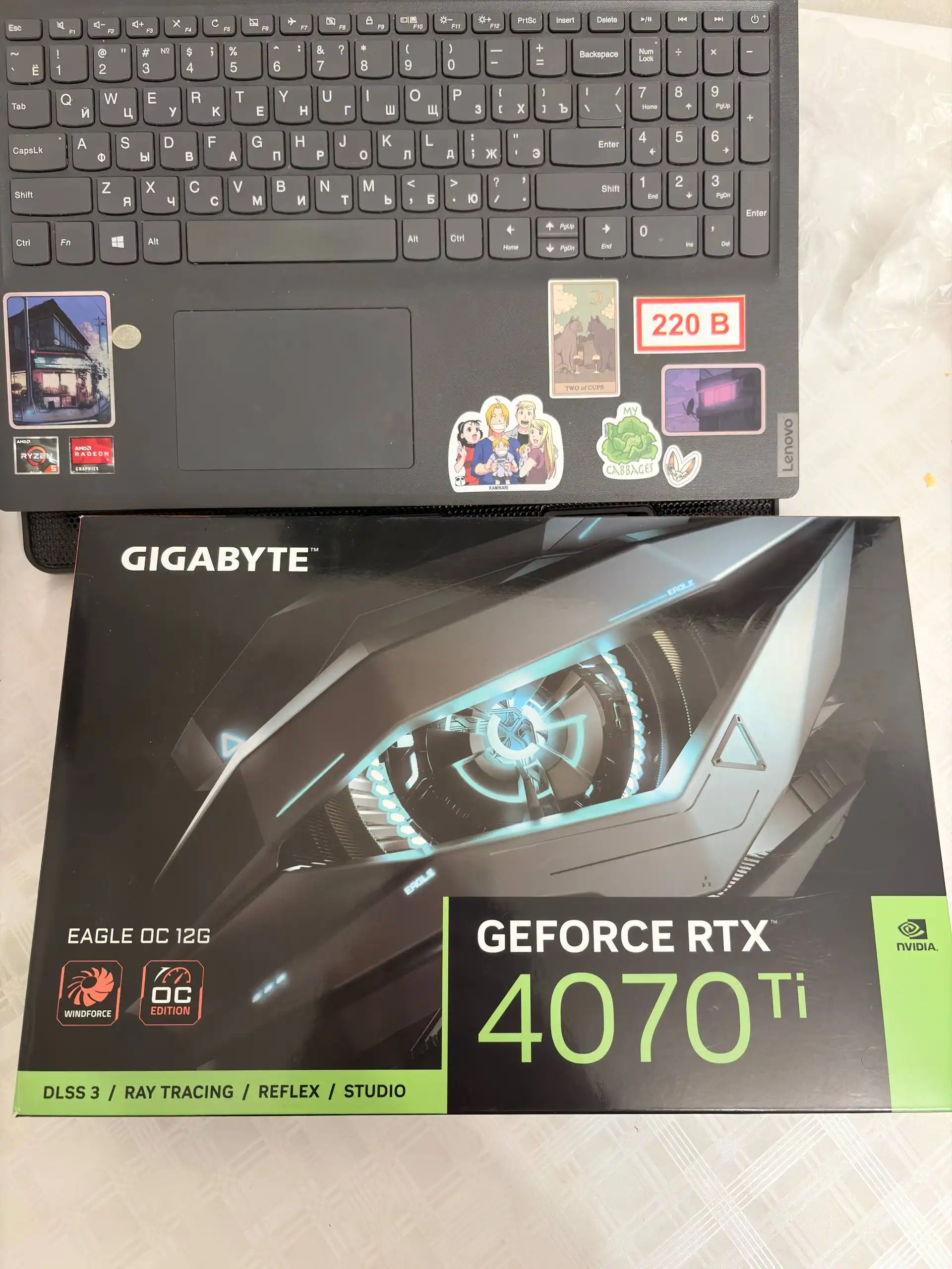 Продам видеокарту GIGABYTE RTX 4070 Ti EAGLE OC REV 2.0 - Видеокарты (Электроника) в Санкт-Петербург