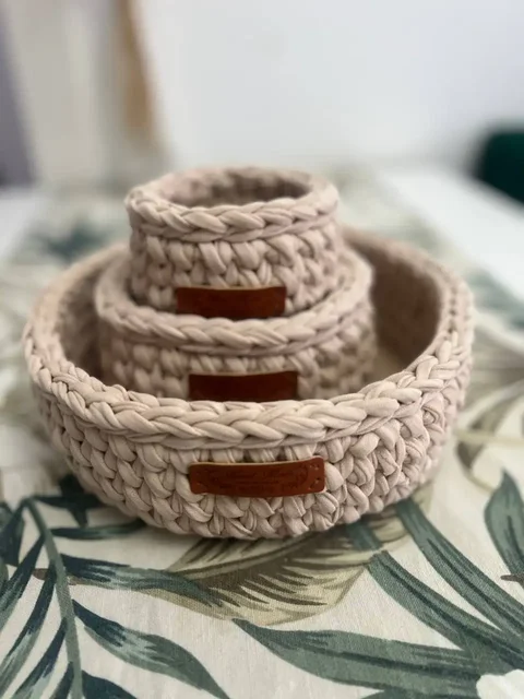 Вязаные декоративные корзинки для дома ручной работы - Продукты питания в Санкт-Петербург