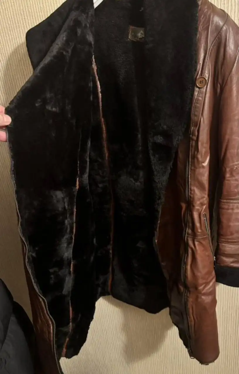 Женская дубленка из натуральной кожи, размер L/XL - Одежда в Санкт-Петербург