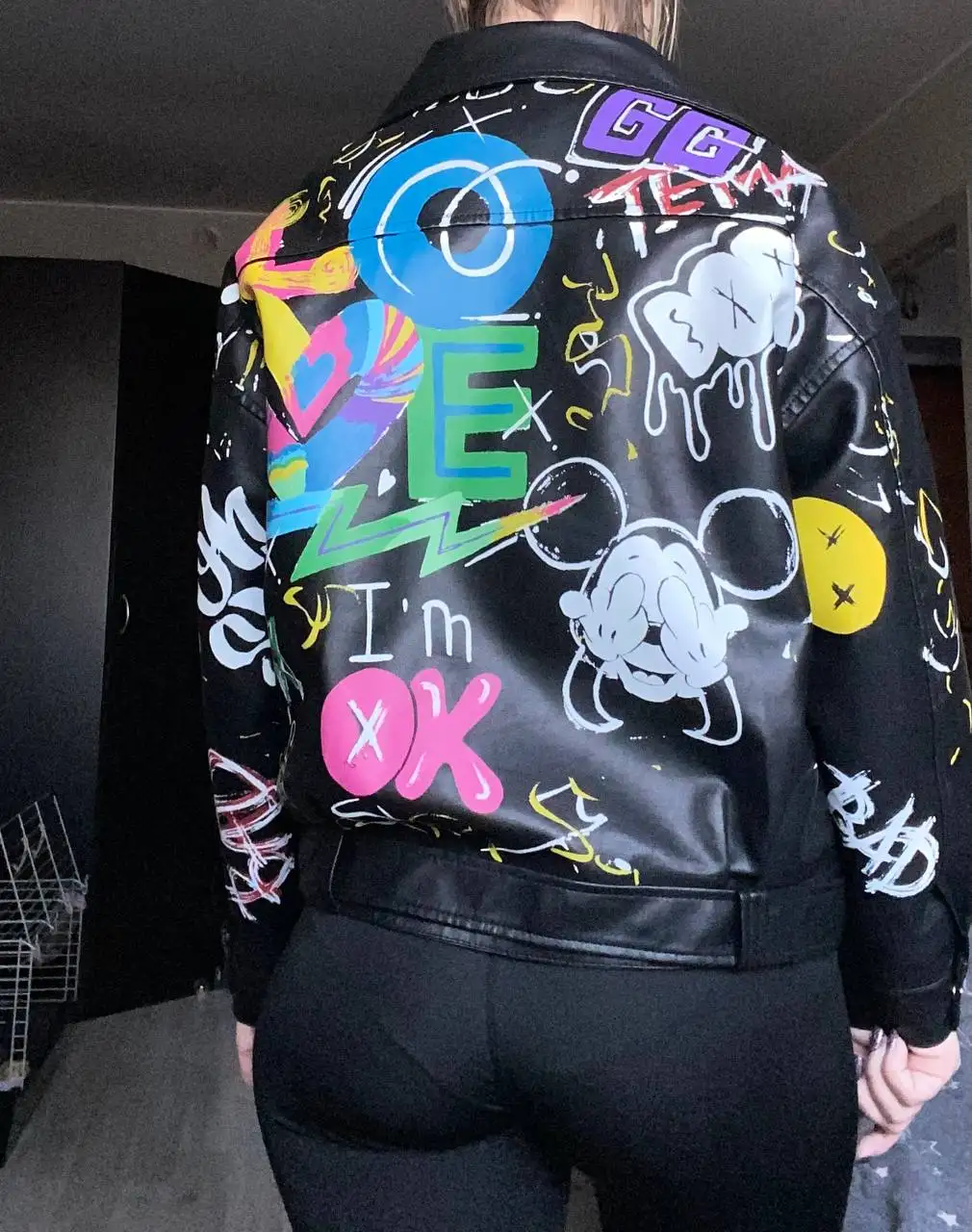 Продам косуху с принтом размер S - Верхняя одежда (Одежда) в Санкт-Петербург