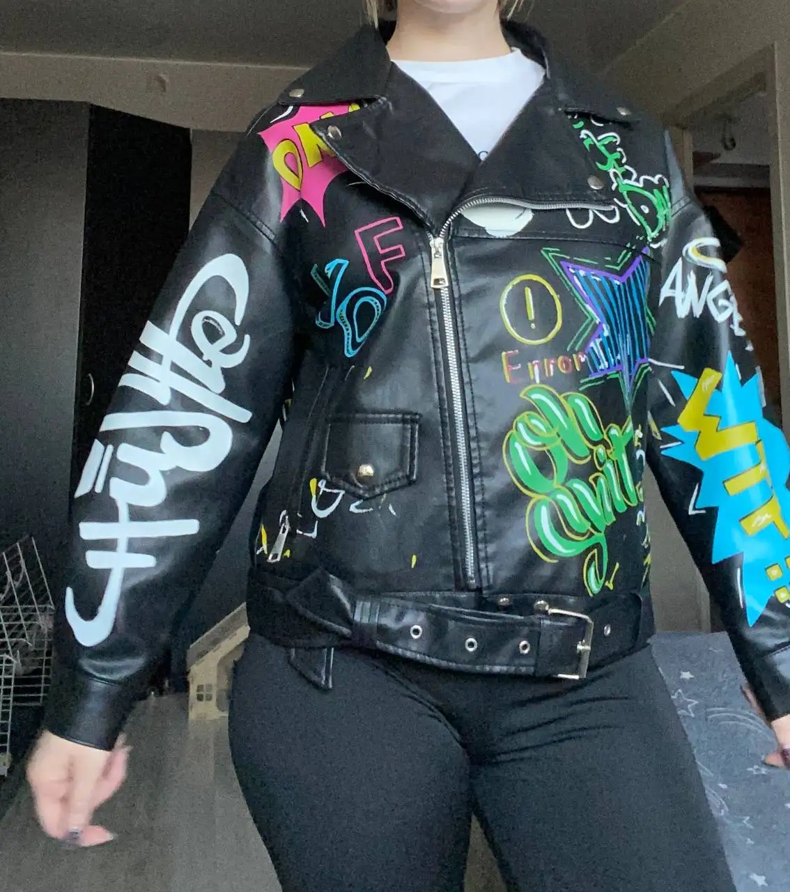 Продам косуху с принтом размер S - Верхняя одежда (Одежда) в Санкт-Петербург