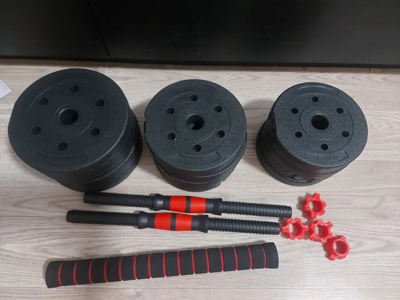 Набор гантели и штанги с дисками 19кг - Спорттовары (Хобби и отдых) в Санкт-Петербург