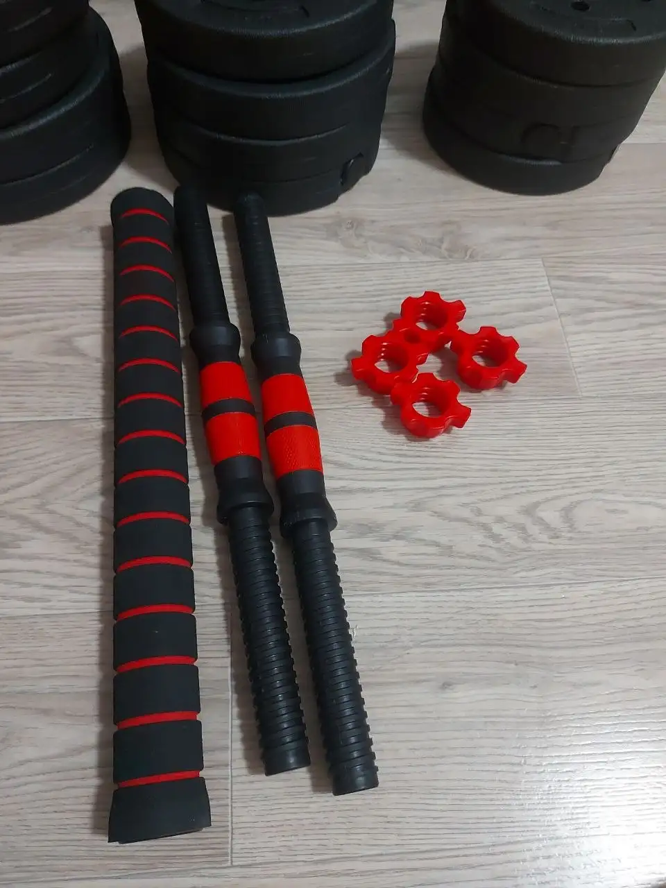 Набор гантели и штанги с дисками 19кг - Спорттовары (Хобби и отдых) в Санкт-Петербург