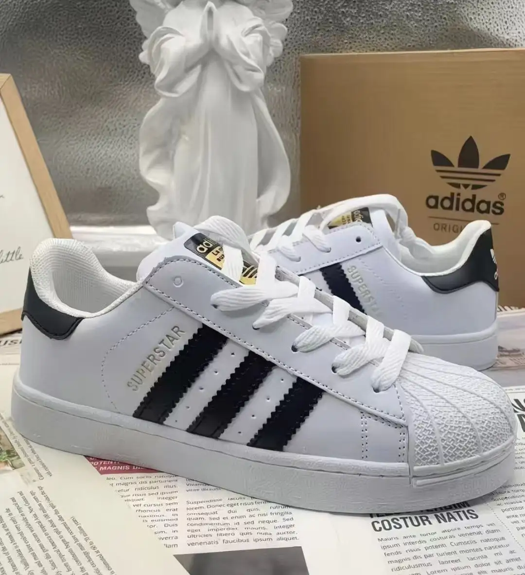 Кроссовки adidas superstar белые и чёрные 43 размера - Обувь (Одежда) в Санкт-Петербург