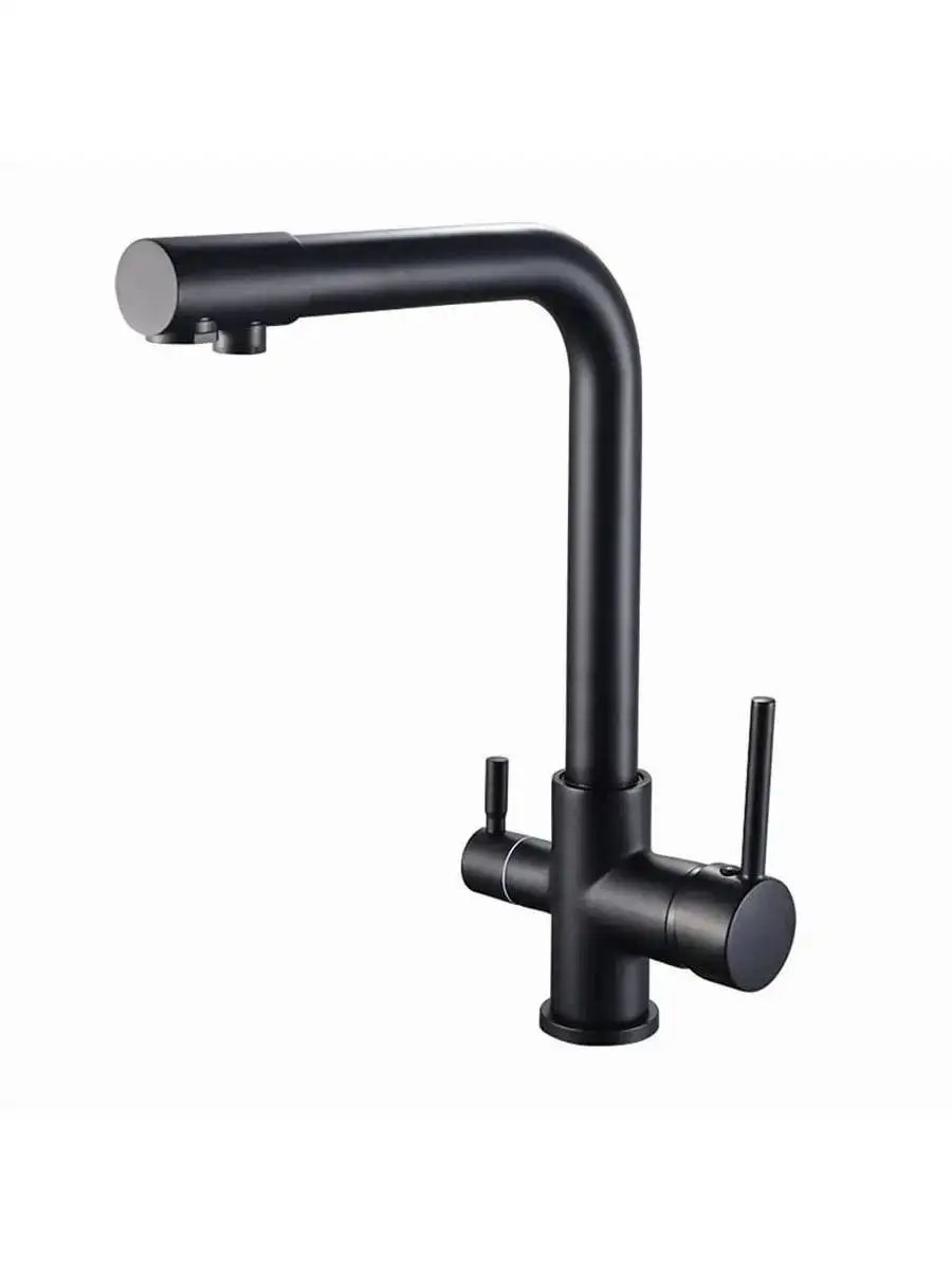 Смеситель для кухни из латуни с черным матовым покрытием - Для дома и дачи в Санкт-Петербург