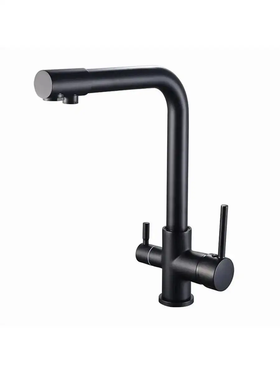 Смеситель для кухни из латуни, матовый черный - Сантехника и вентиляция (Для дома и дачи) в Санкт-Петербург