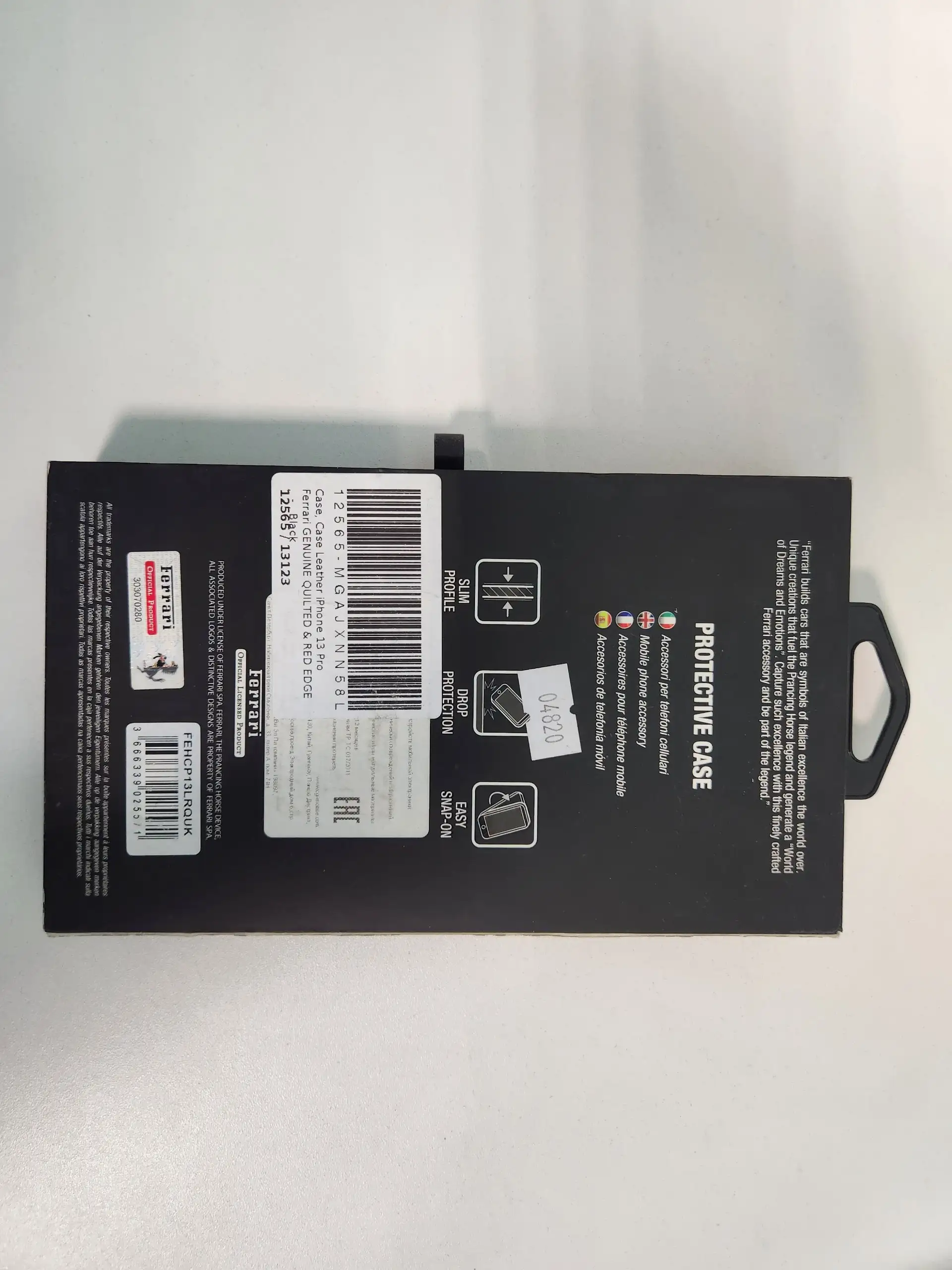 Чехол кожаный iPhone 13 Pro Ferrari - Аксессуары для телефонов (Электроника) в Санкт-Петербург