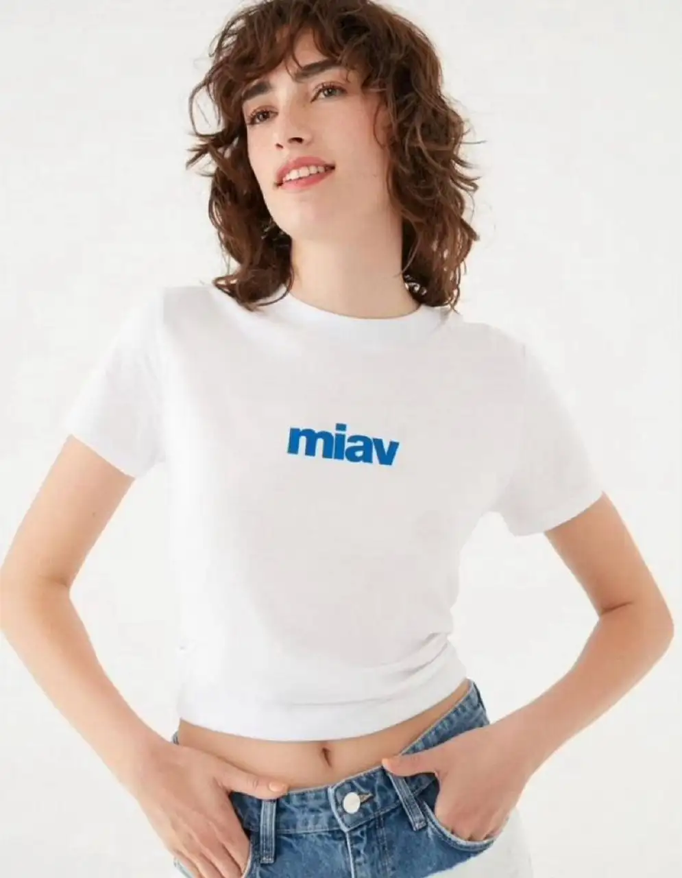 Белая женская футболка-топ Mavi (Miav) - Женская одежда (Одежда) в Санкт-Петербург