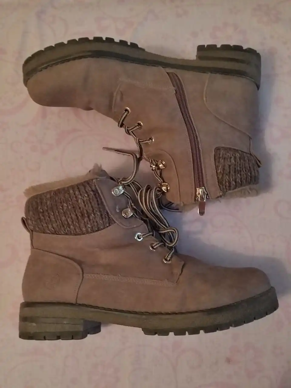 Зимние женские ботинки из натуральной замши размер 41