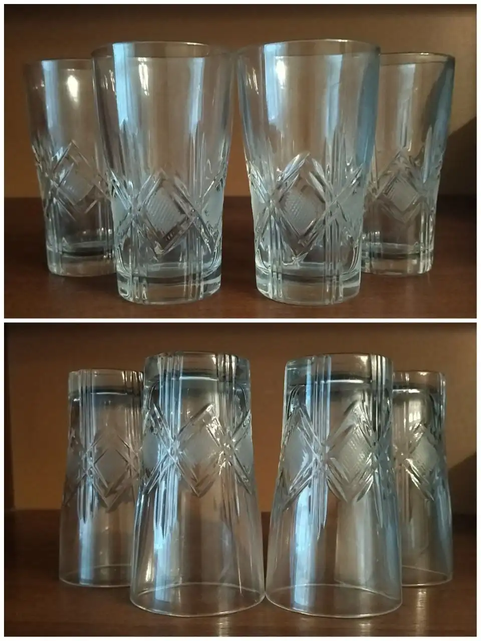 Хрустальные бокалы СССР высотой 12 см