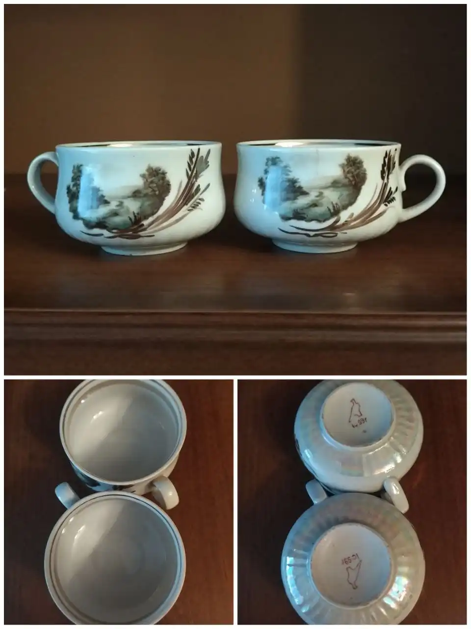 Кофейная пара фарфор СССР 1977 года