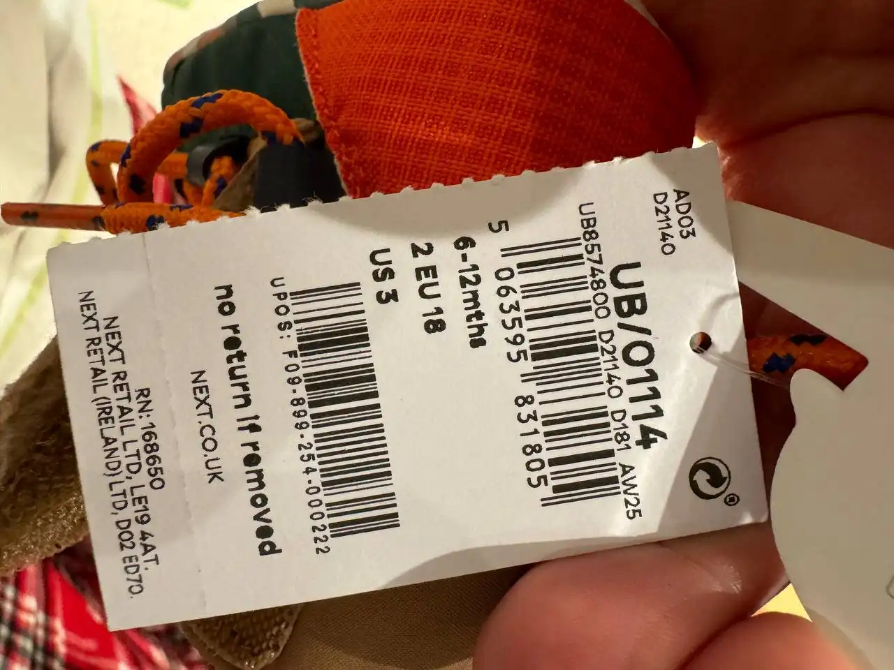 Новые флисовые непромокаемые пинетки Next