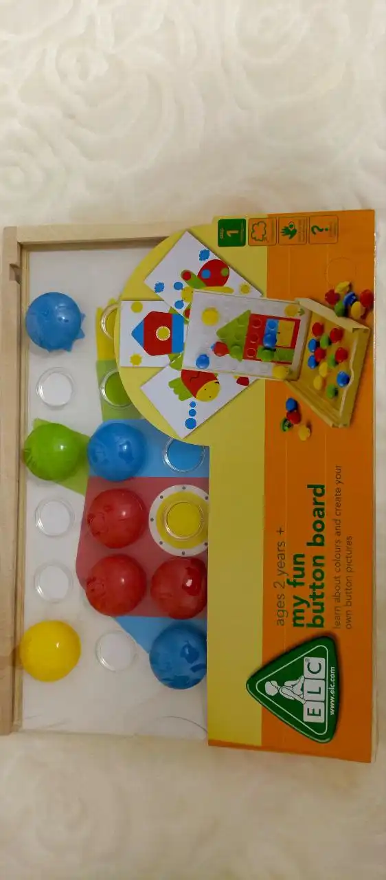 Детская мозаика в деревянном ящике для малышей 1-1.5 лет