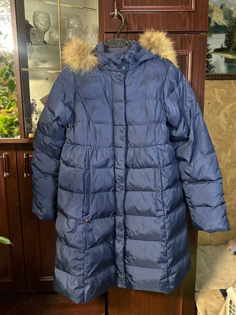 Детский синий пуховик Aviva размер 164 см - Одежда в Люберцы