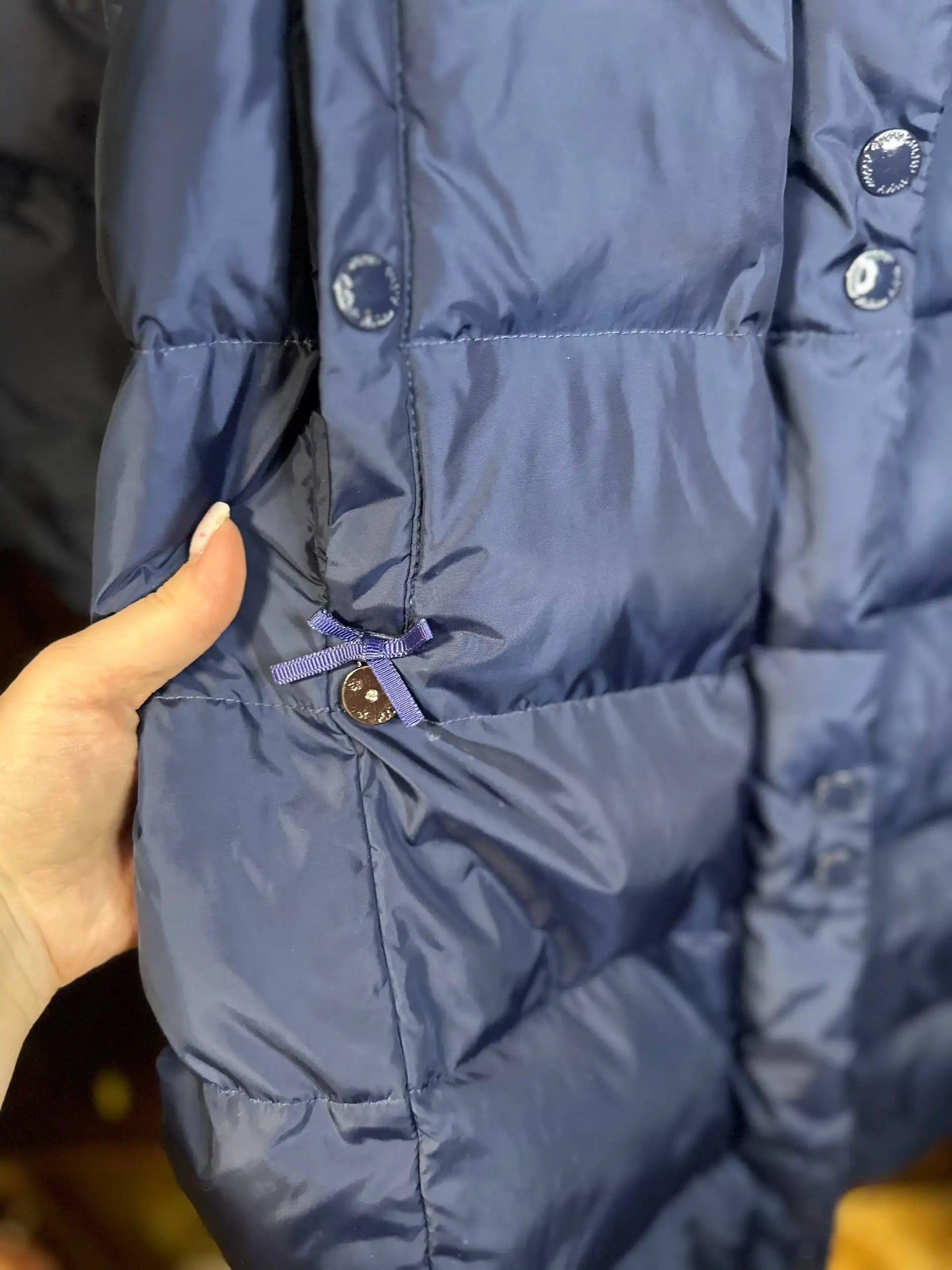 Детский синий пуховик Aviva размер 164 см