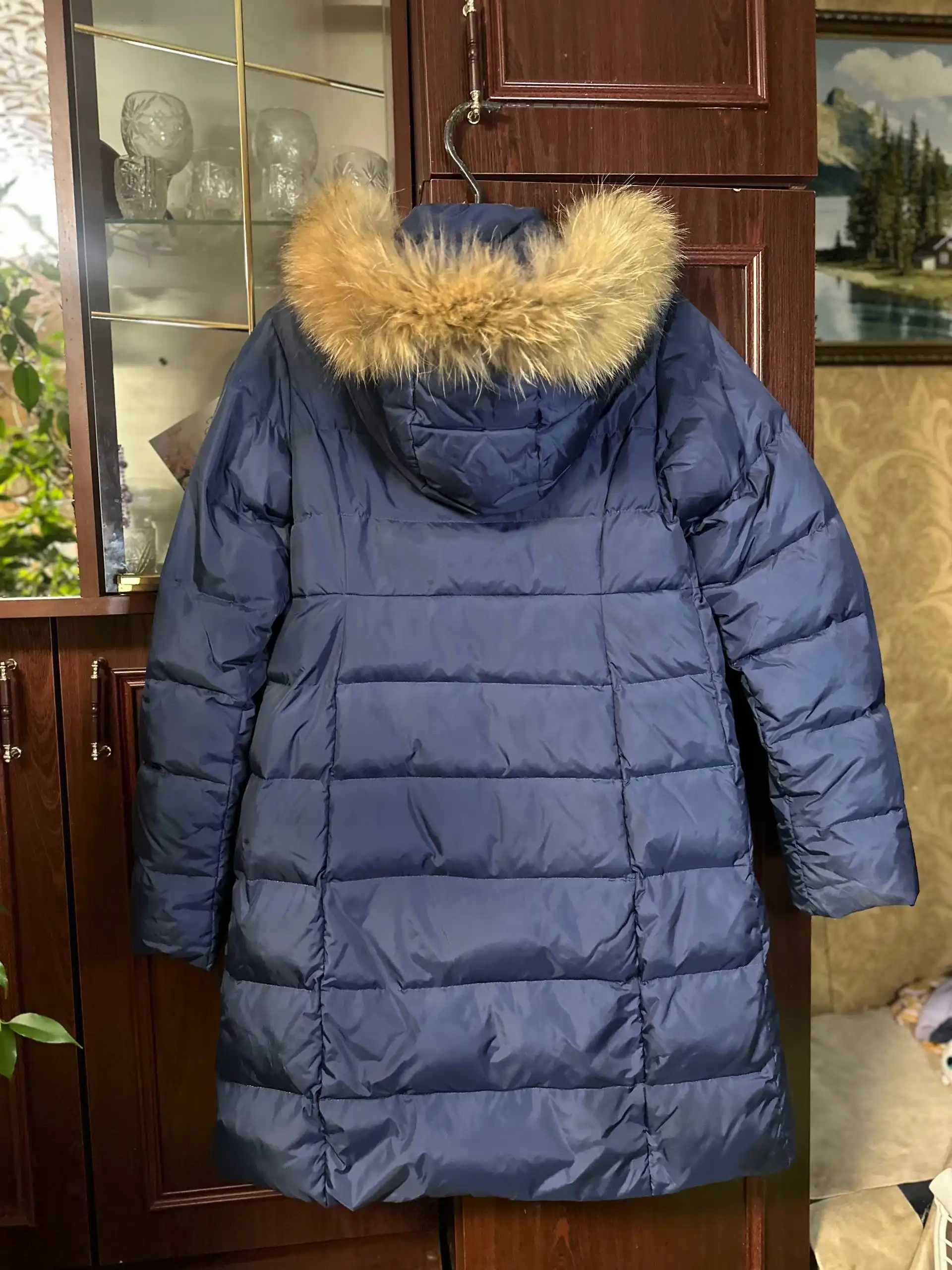 Детский синий пуховик Aviva размер 164 см